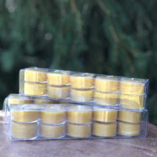 100% Pure Beeswax Tea Light Candles 10 Pack