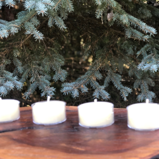 100% Pure White Beeswax Tea Light Candle