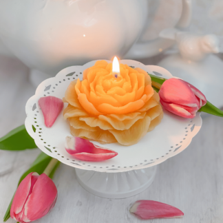 FOF Peony Beeswax Candle Spring