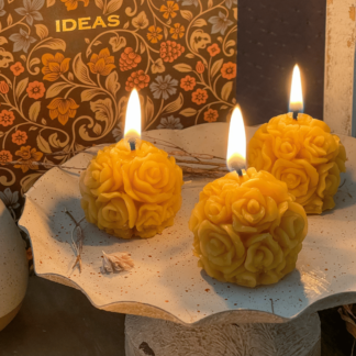 Rose ball Beeswax Candles