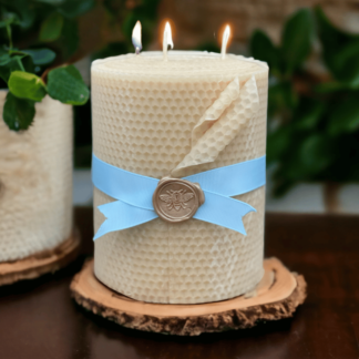 Large Honeycomb Pillar Candle