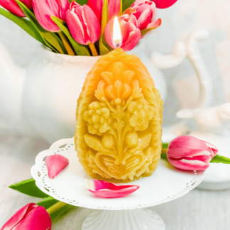 Decorative Egg Beeswax Candle Spring 1