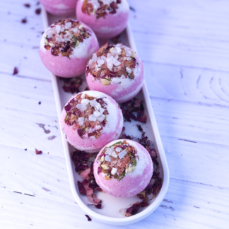 Wild Rose & Honey Bath Bombs