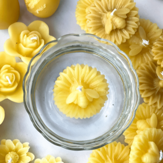 Sunflower Bee Floating Candle