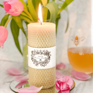 Hand-rolled Honeycomb Pillar Candle