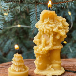 Vintage Santa Beeswax Candle