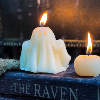White Beeswax Nerdy Ghost Candle