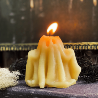 Spooky Ghost Beeswax Candle