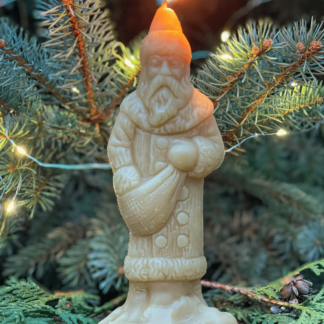 Victorian Santa Beeswax Candle