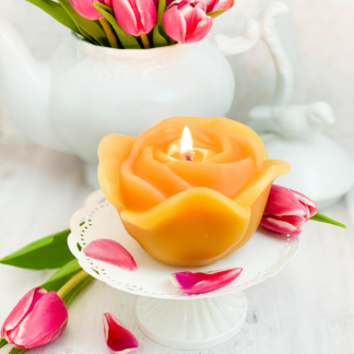 FOF Large Rose Beeswax Candle Spring 1
